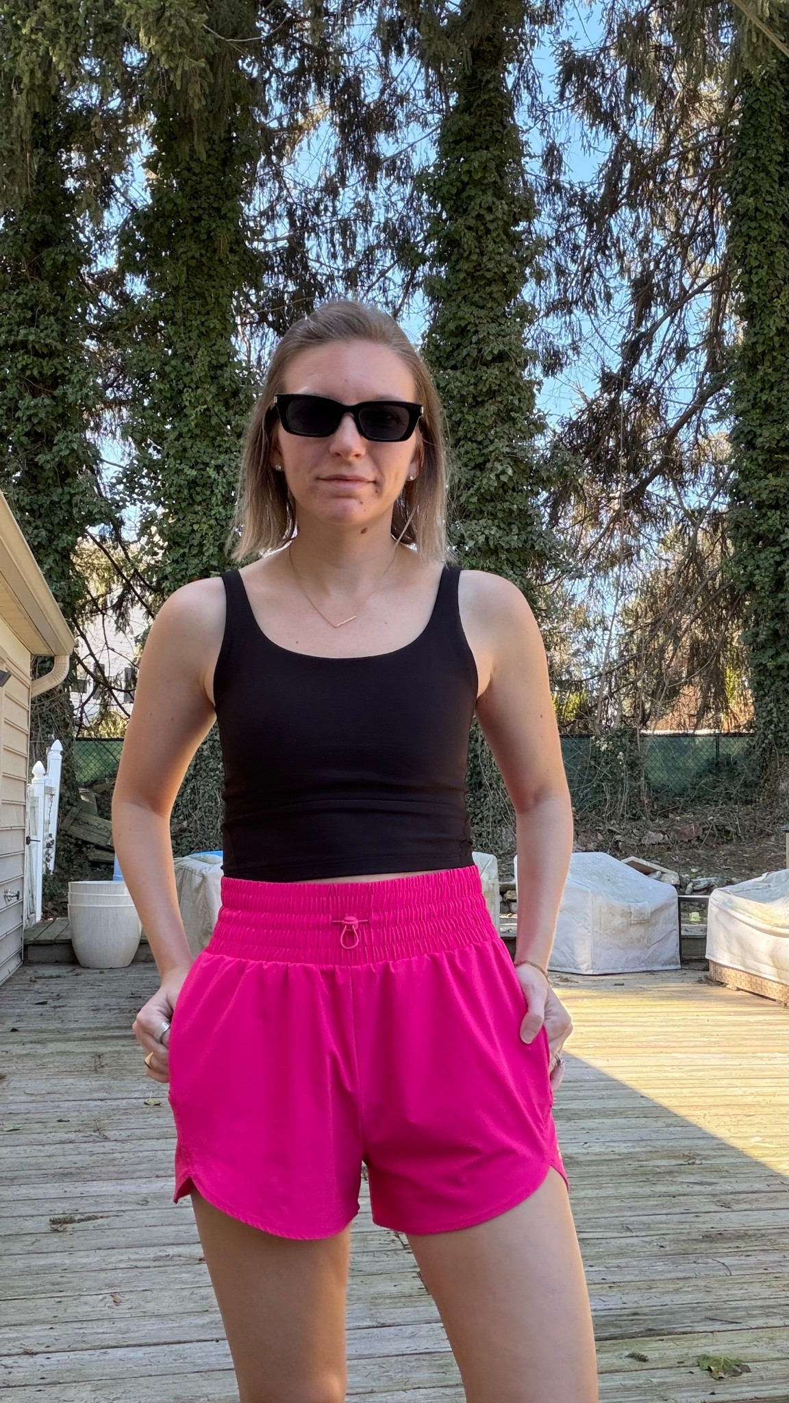 My go to workout look. These are my favorite shorts.  Wearing xs.  Top has built in bra and wearing medium  

#LTKPetite #LTKootd #LTKmomlife