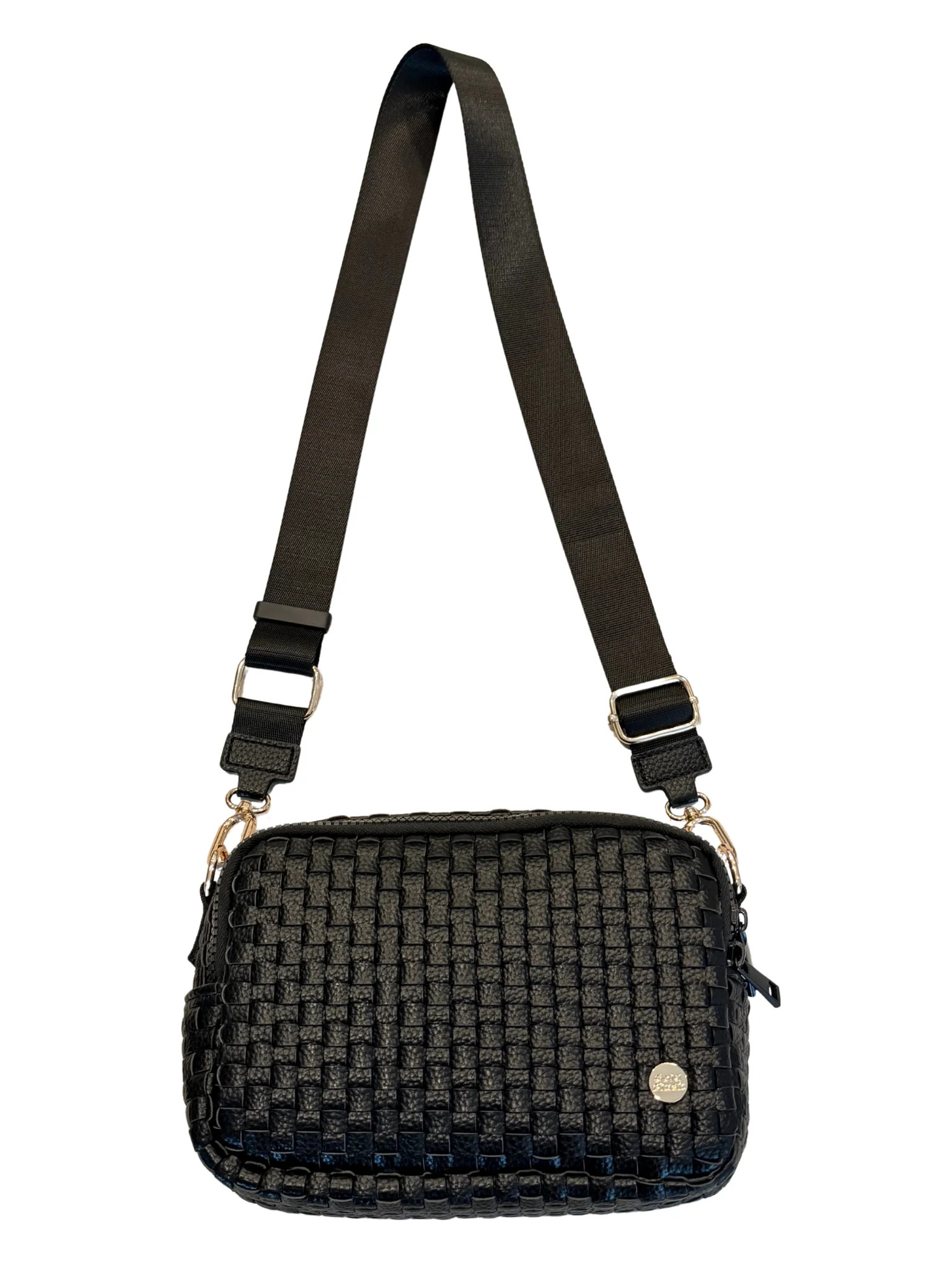 Gold Blush Iconic Woven Bestie Bag- Full RFID Protection + Luxe Vegan | The Gold Blush