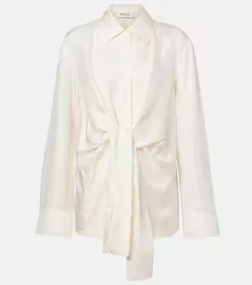 Draped silk satin shirt | Mytheresa (US/CA)