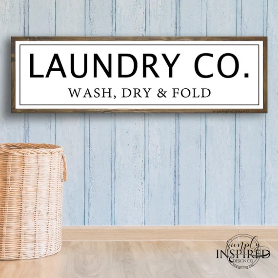 10X36 "Laundry Co" / Farmhouse Style / Rustic / Home Decor / Hand painted / Wood sign / Gifts / L... | Etsy (US)