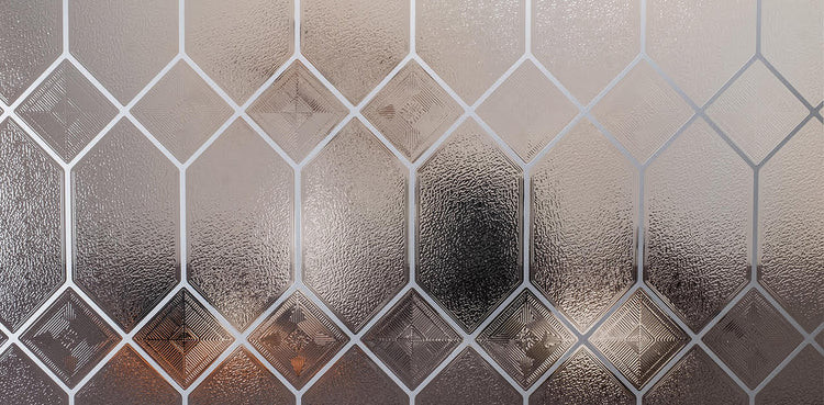 Old English | Window Film with Textured Leaded Glass Pattern | Made in USA | Artscape
