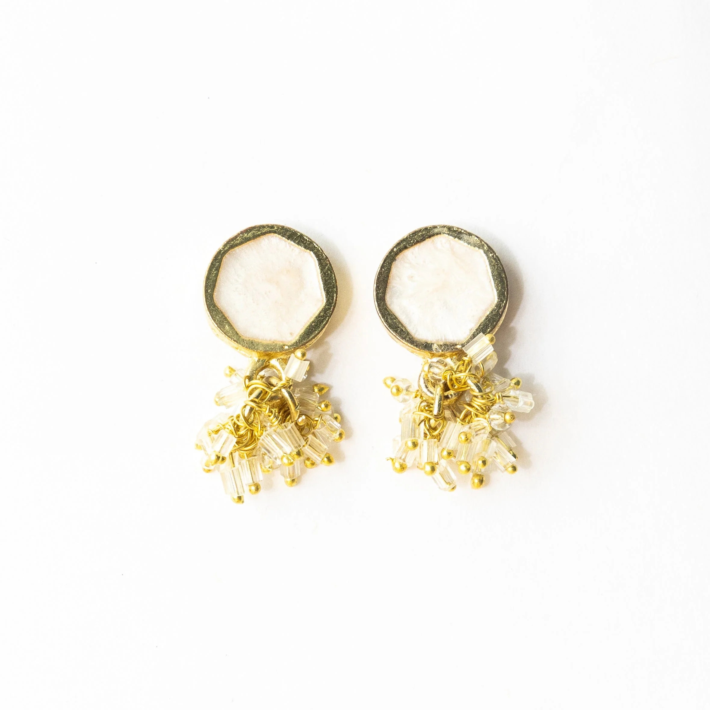 Kimberly Enamel Earring White | INK+ALLOY