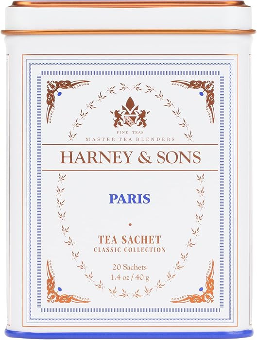 Harney & Sons Paris Black Tea – 20 Sachets | Fruity Vanilla & Caramel Blend with Hint of Lemony... | Amazon (US)