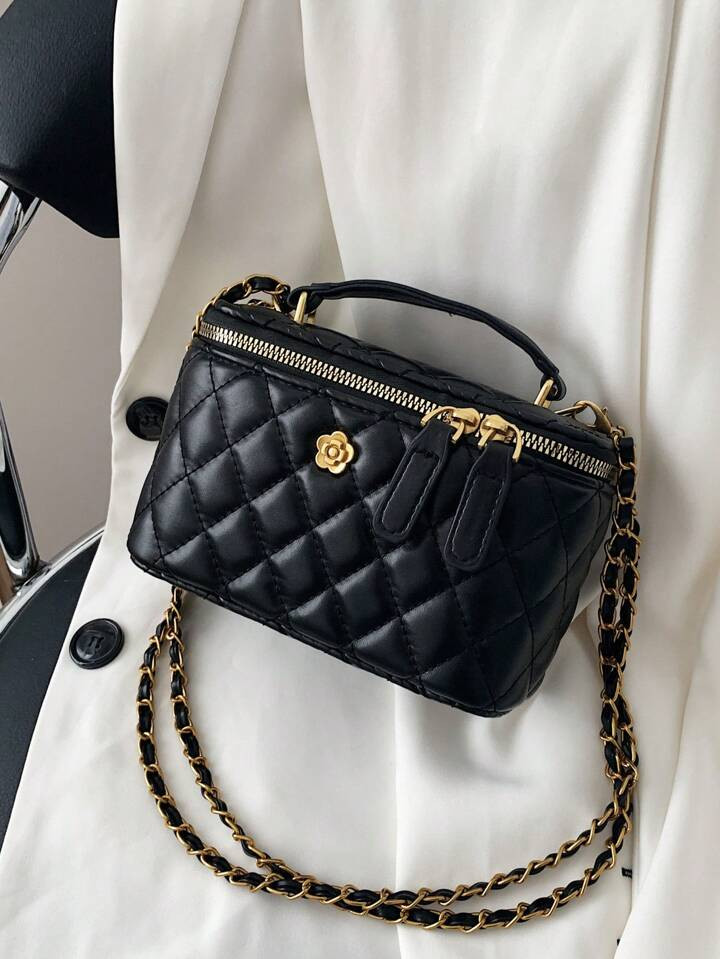 New Fashionable Hand-Held Box Bag, Minimalist Style Shoulder Crossbody Bag | SHEIN