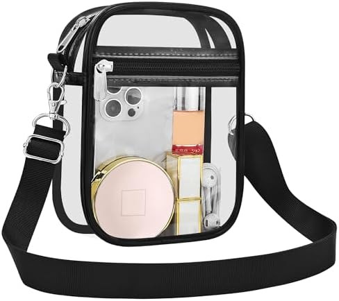 Clear Purse Stadium Transparent Messenger Bag Stadium Approved for Men and Women Clear CrossBody ... | Amazon (US)