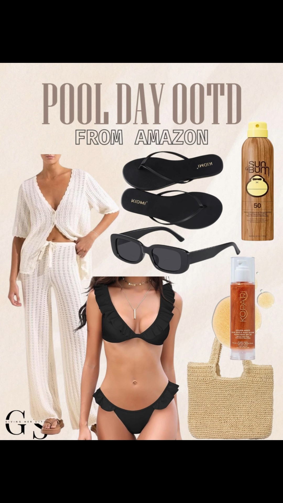 Pool day ootd from Amazon 
Memorial Day ootd, Memorial Day outfit, pool day, swimwear, swimsuit, black flip flops, beach bag, women’s sunglasses, beach towel, water proof makeup, summer makeup, amazon finds, amazon summer, summer fashion, summer outfit ideas, beach outfit, resort wear, vacation wear

#LTKSwim #LTKTravel #LTKootd