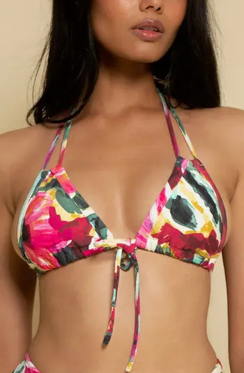Euro Bow Strappy Bikini Top | Nordstrom
