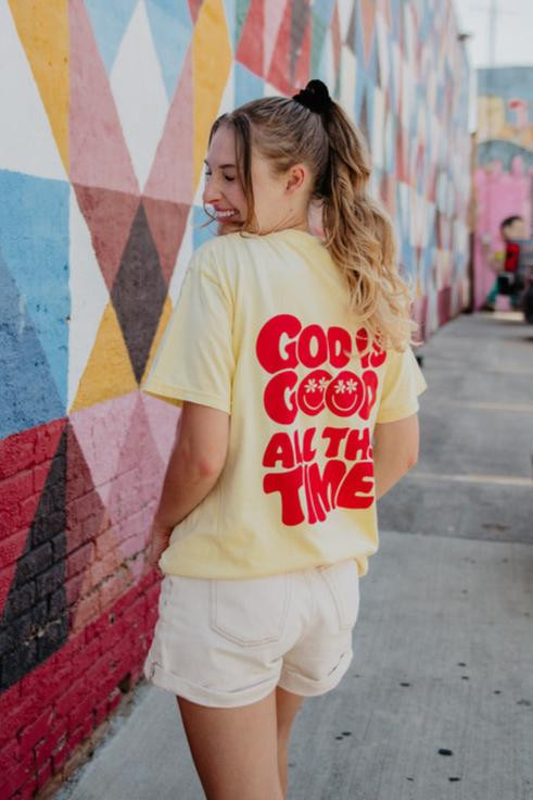 God Is Good All The Time Women's Graphic Tee Banana / M | Katydid.com