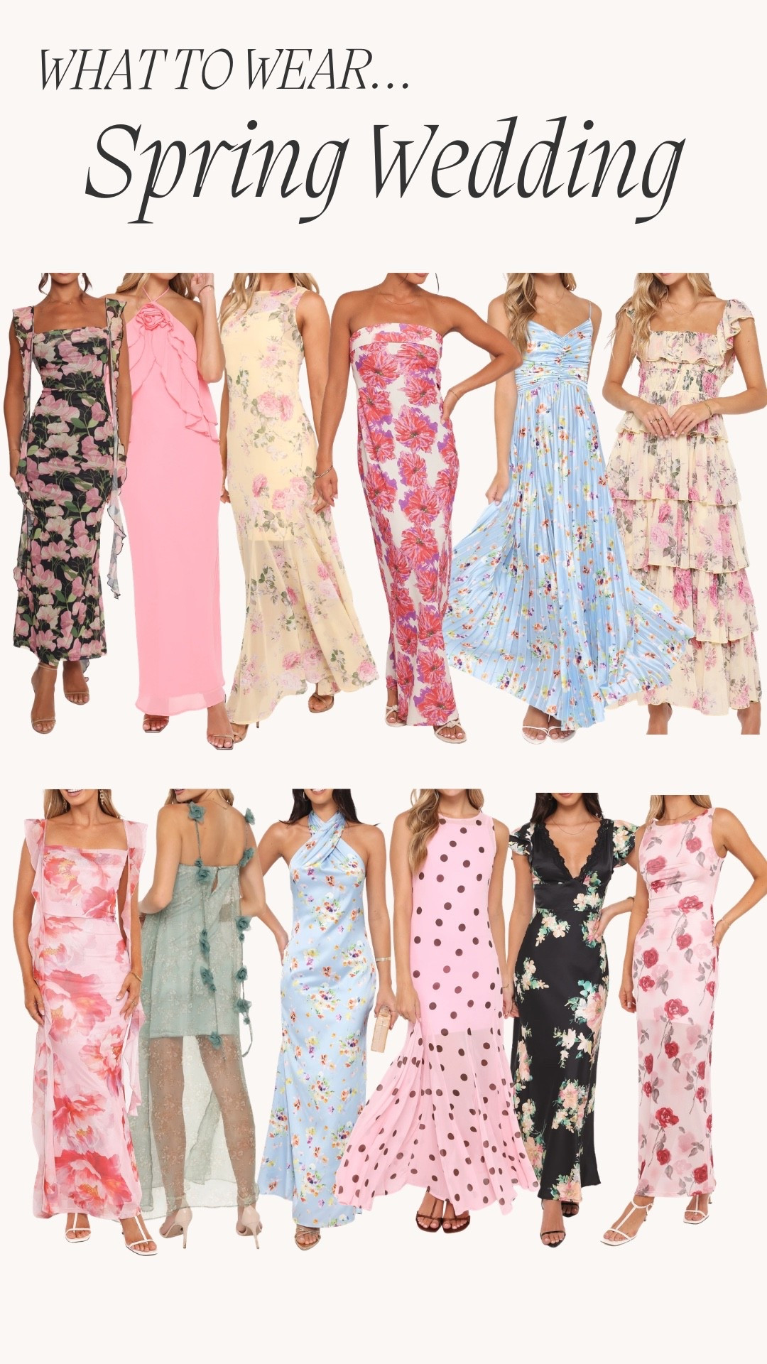 Spring wedding guest dress 