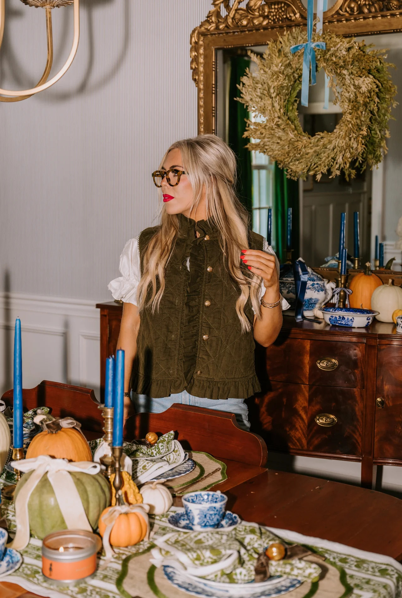 Vivienne Vest in olive | Elizabeth Wilson Designs