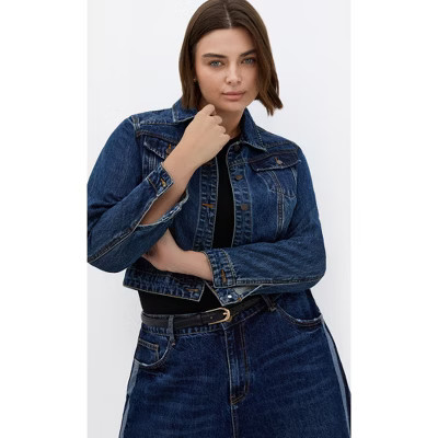 CITY CHIC | Women's Plus Size Classic Denim Jacket - denim - 16W | Target