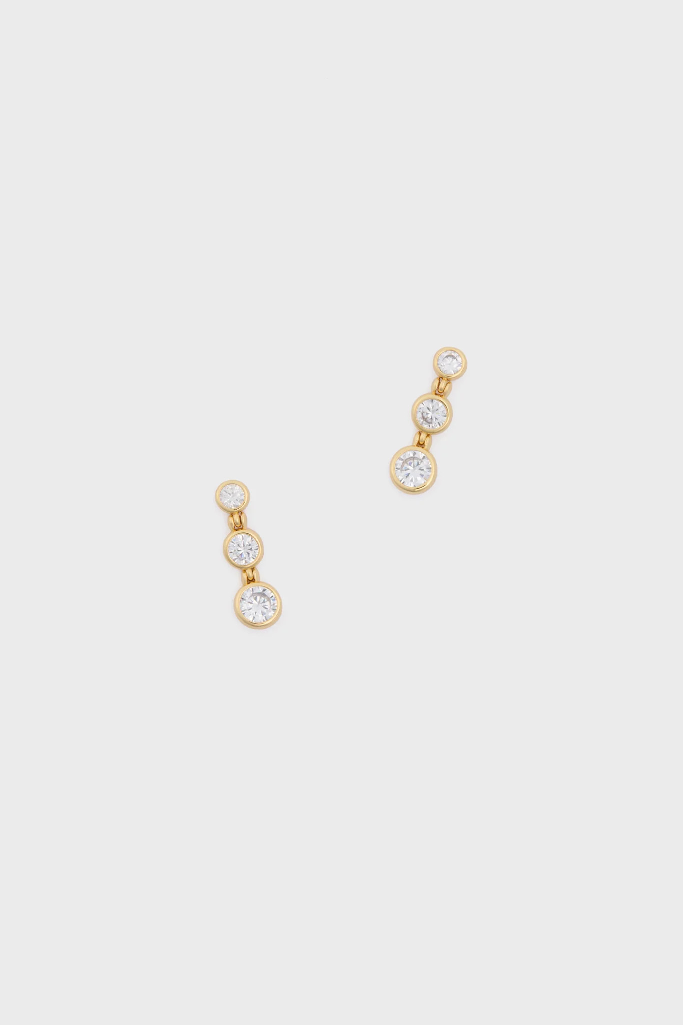 Gold Bezel Mini Drop Earrings | Tuckernuck (US)