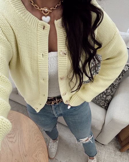 OOTD: this yellow cardigan is on sale and I love it! 

#outfit #yellow #cardigan #jeans #top #springoutfit #summer #outfitidea #outfitinspo 

#LTKfindsunder50 #LTKstyletip #LTKSeasonal