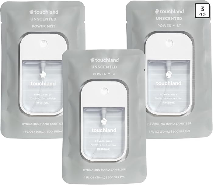 Touchland Hydrating Hand Sanitizer Spray – UnscentedTrio Set, Dye Free – 3 x 1 FL OZ Travel S... | Amazon (US)