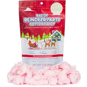 Bag Of Reindeer Farts Cotton Candy Funny Unique Christmas Stocking Stuffer Present For Kids Adult... | Amazon (US)