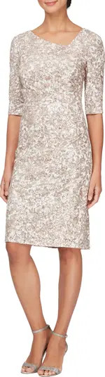 Sequin Embroidered Sheath Cocktail Dress | Nordstrom