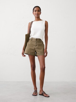 Authentic High-Rise Utility Chino Short | Banana Republic Factory