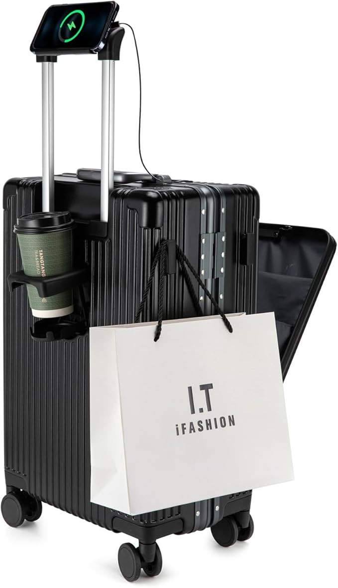 feilario 20in Aluminium Frame Hardside Spinner Wheel Luggage, Built-In TSA lock Carry on Suitcase... | Amazon (US)