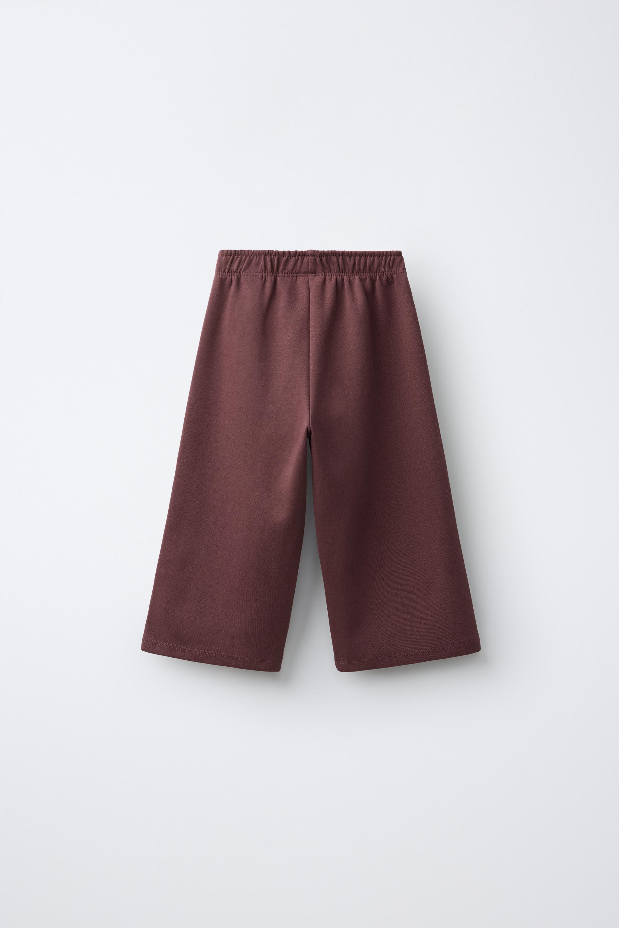 HEART INTERLOCK WIDE-LEG PLUSH TROUSERS | Zara UK