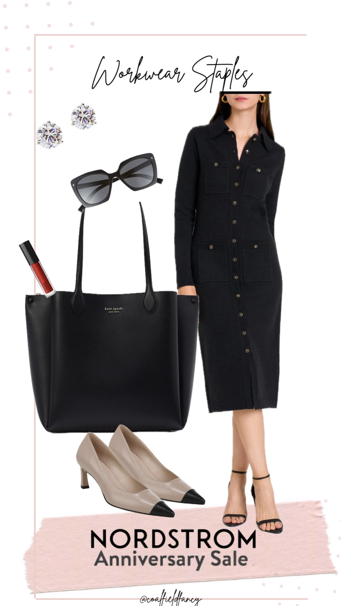 Nordstrom Anniversary Sale
Fall workwear outfit
Black sweater dress
Elegant workwear dress
Black tote 
Neutral pumps
Black sunglasses 


#LTKxNSale #LTKFindsUnder100 #LTKWorkwear