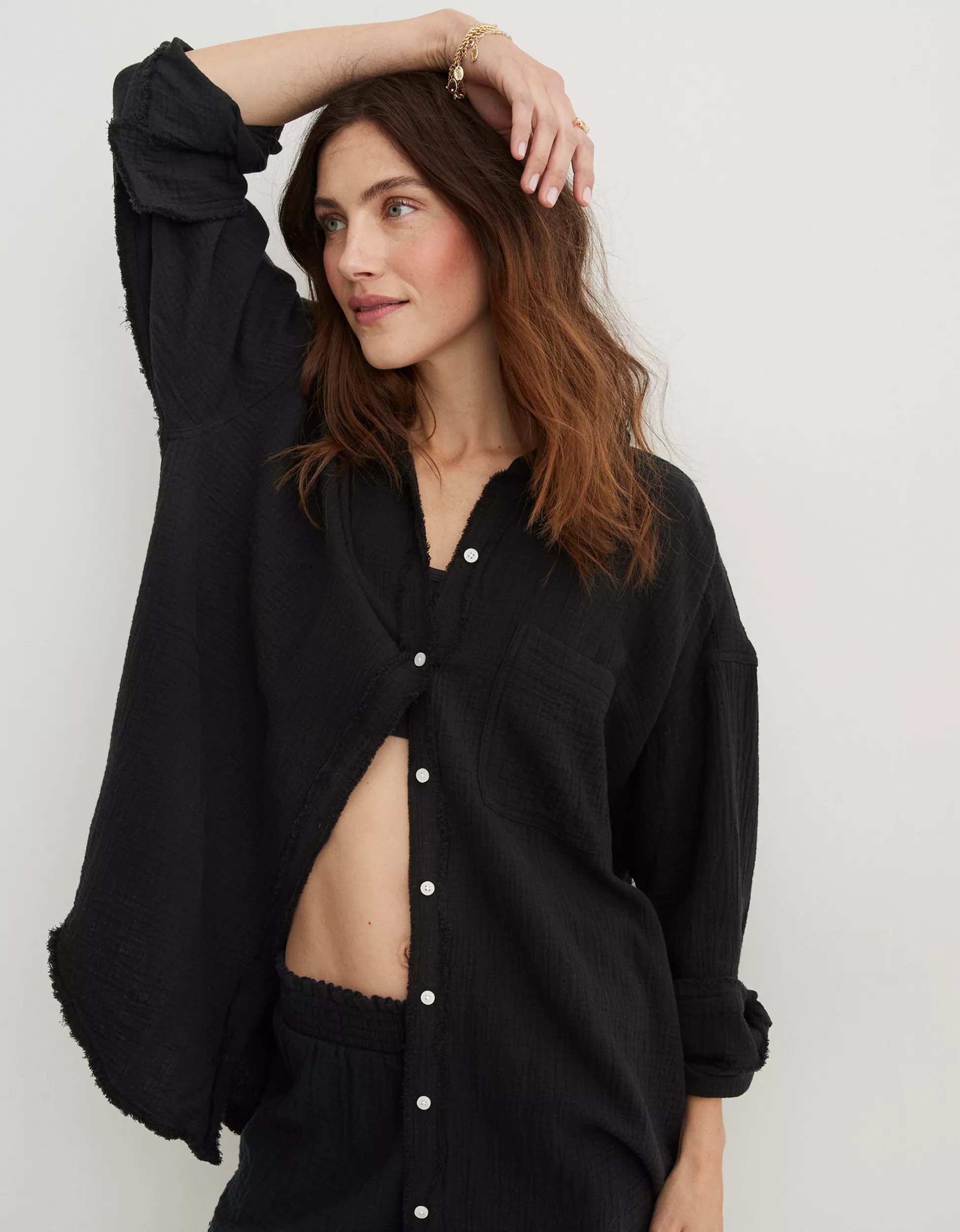 Aerie Pool-To-Party Cover Up Shirt | Aerie