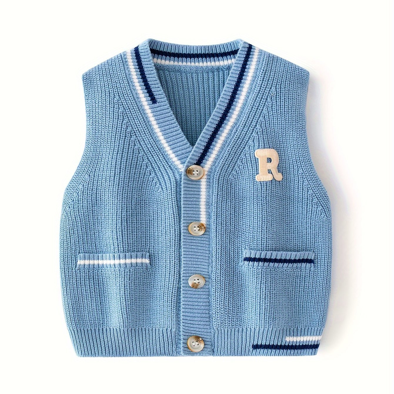 Toddler Kid's Letter   Cable Knit Vest Color   - Temu | Temu Affiliate Program