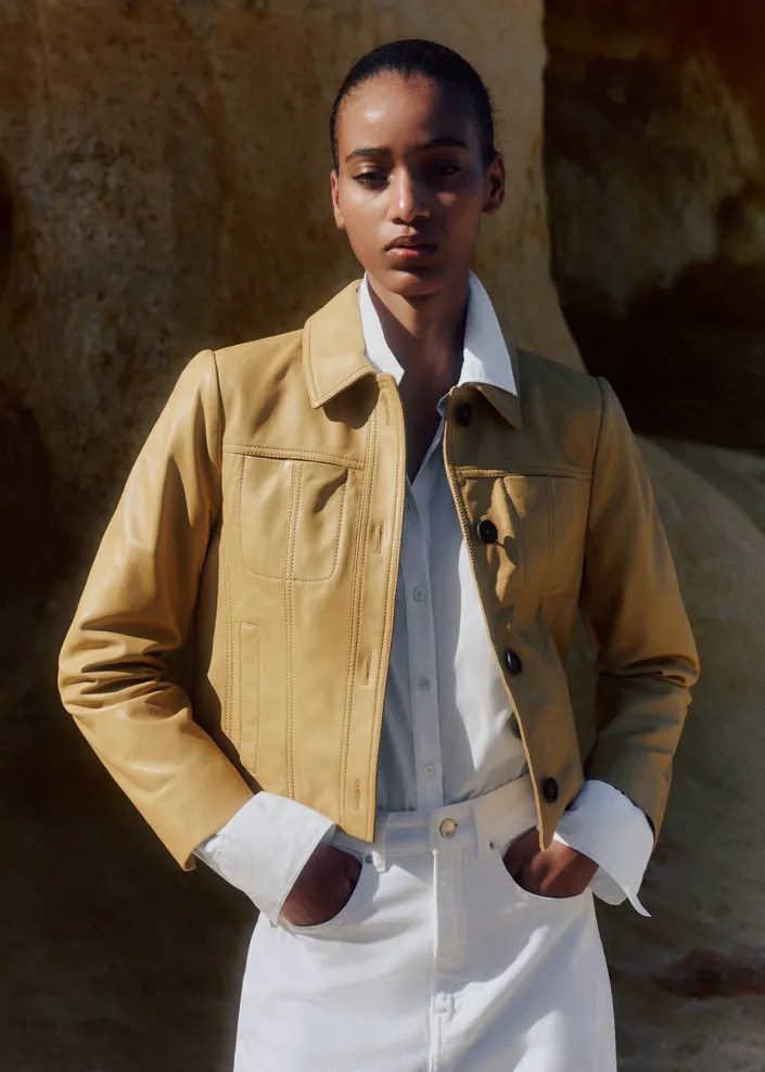 Leather Crop Jacket | ME+EM US