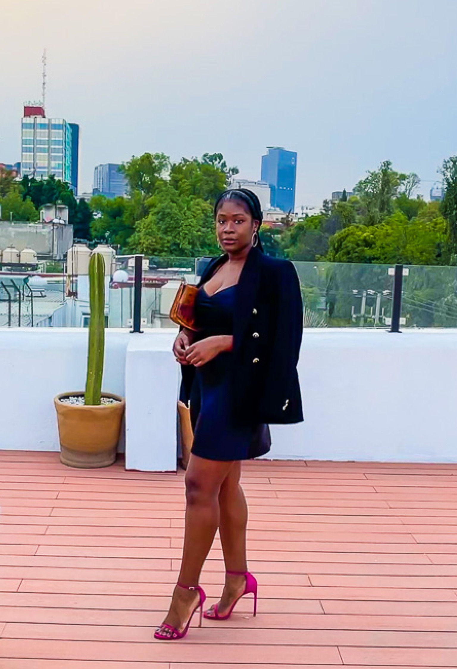 Throw a boyfriend blazer over a silk slip dress and add a pop of color in your shoes. Easy + instantly chic date night fit. 

#LTKunder100 #LTKstyletip