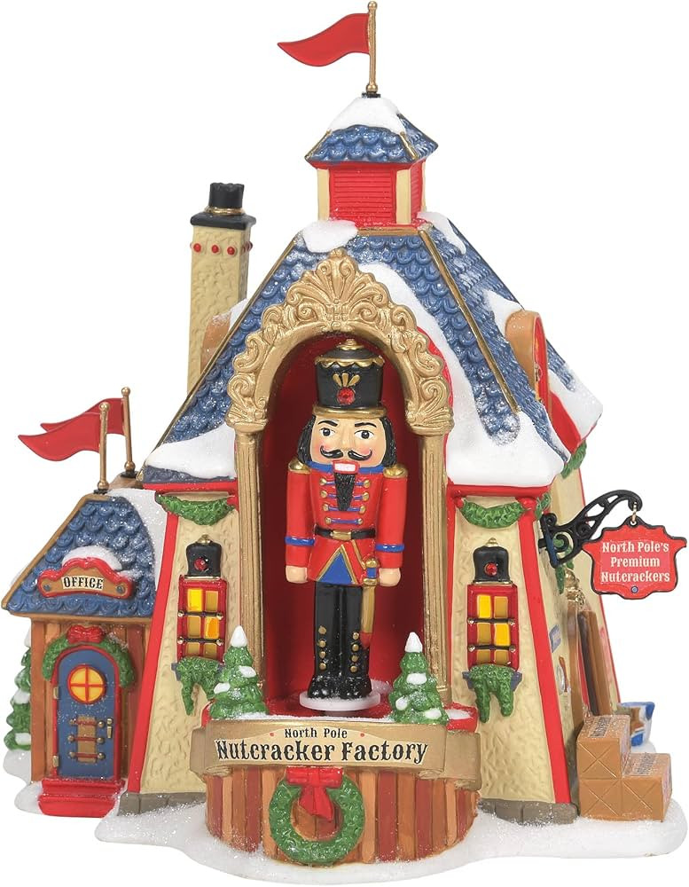Department 56 North Pole Village Nutcracker Factory Animated Lit Building, 7.09 Inch, Multicolor | Amazon (US)