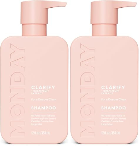 MONDAY HAIRCARE CLARIFY Shampoo with Grapefruit Extract & Ceramides for Oily Hair Prone to Build-up 354 mL (Pack of 2) | Amazon (US)