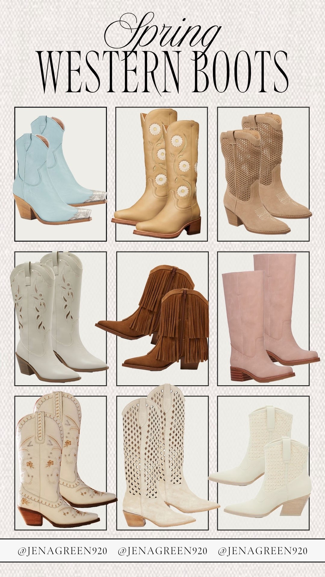 Spring Western Boots | Spring Boots | Spring Fashion | Spring Shoes 

#LTKSeasonal #LTKootd