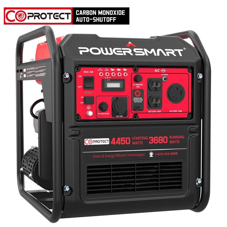 PowerSmart 4450W Inverter Generator Gas Fuel Powered , CO Detect, Home Backup/Outdoor Use 69lbs E... | Walmart (US)