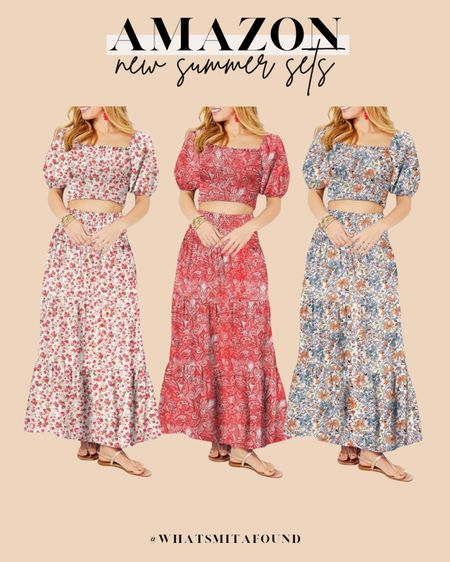 New amazon two piece summer sets! Floral two piece set, floral matching set, two piece skirt set, trendy skirt set, floral skirt set, affordable set, affordable two piece set, affordable matching set, two piece set, matching set, trendy two piece set, trendy matching set, trendy skirt set, maxi skirt set, two piece maxi skirt set, matching maxi skirt set 

#LTKSeasonal #LTKfindsunder50 #LTKstyletip