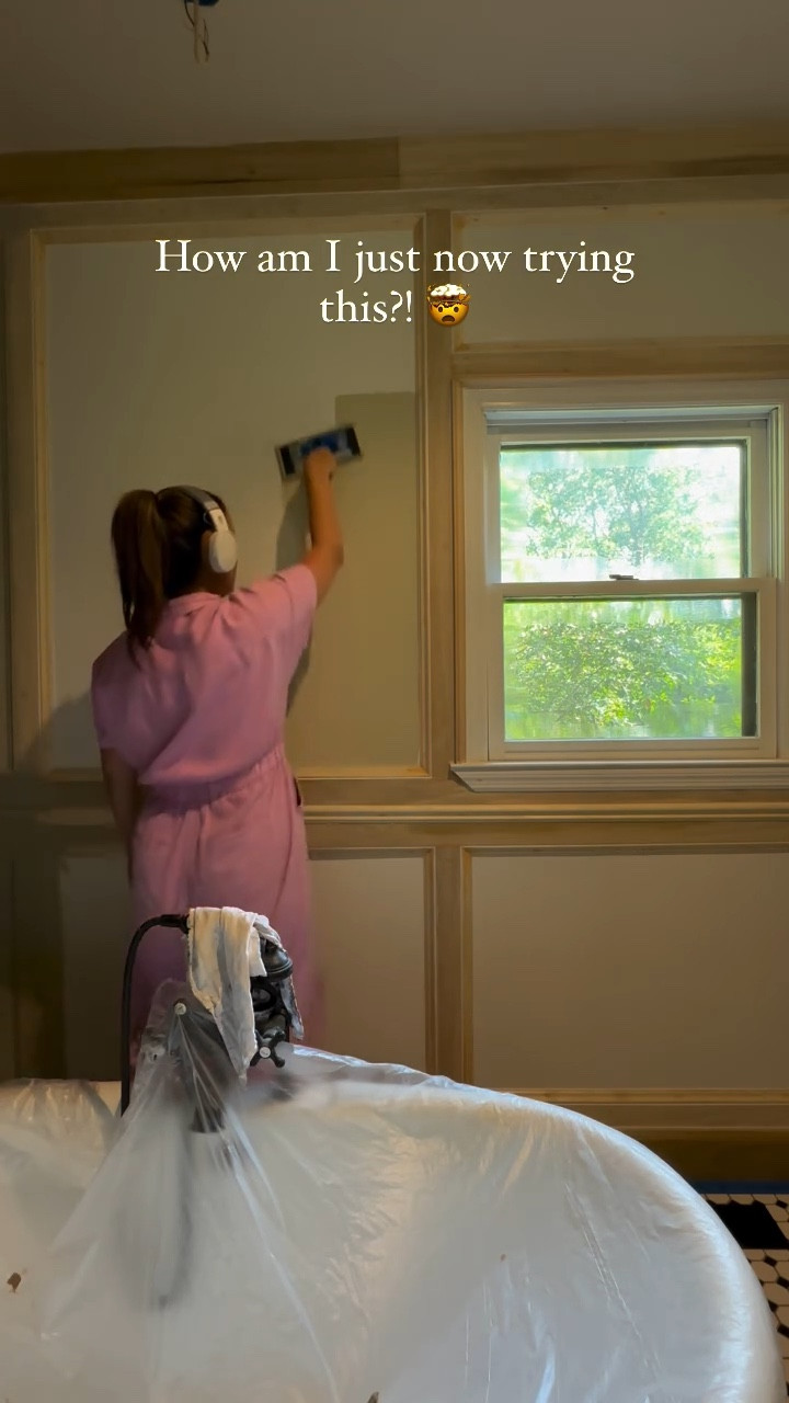 How am I just now trying this?! 🤯 Paint pad = life changing. If you’re doing a diy painting project you need one of these! 

#diy #painting #tools #homeimprovement 

#LTKHome #LTKFindsUnder50