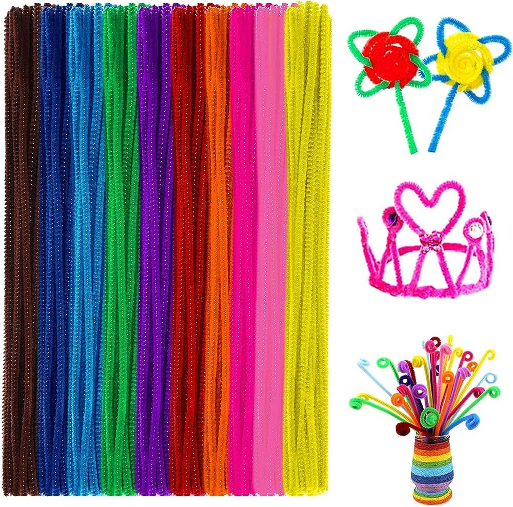 Anvin Pipe Cleaners 100 Pcs 10 Colors Chenille Stems for DIY Crafts Decorations Creative School P... | Amazon (US)