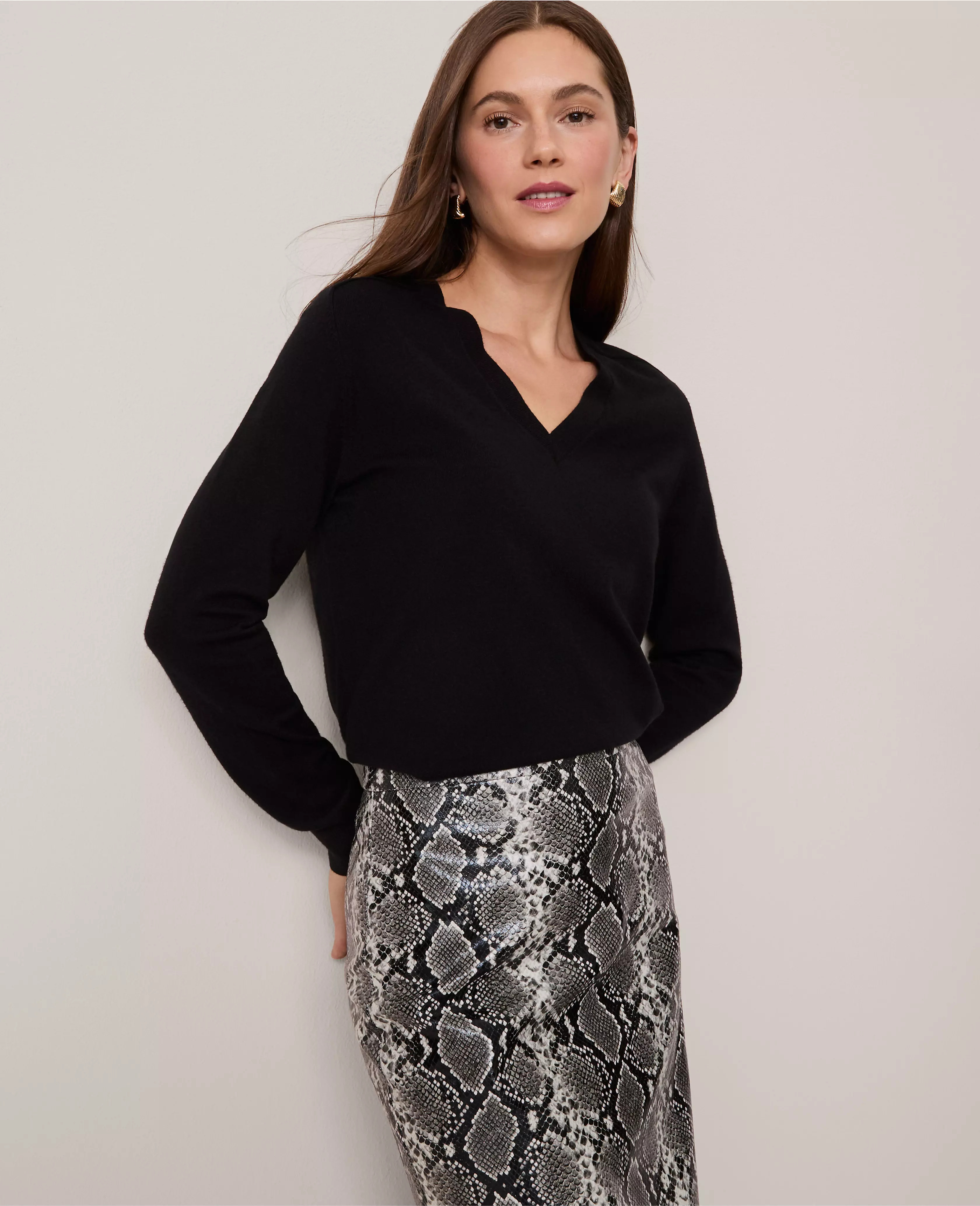 Petite V-Neck Sweater | Ann Taylor