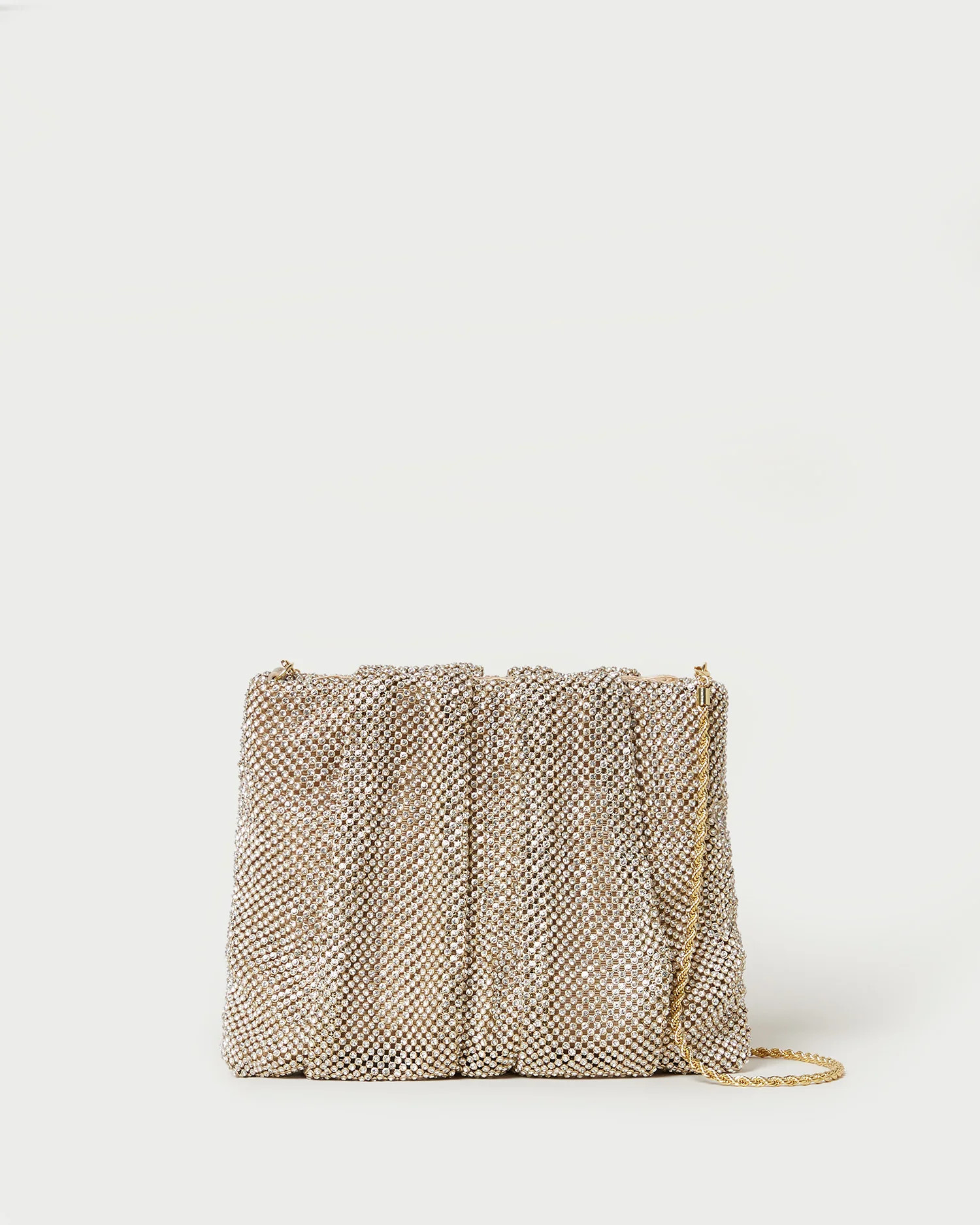 Ember Gold Diamanté Gathered Clutch | Loeffler Randall
