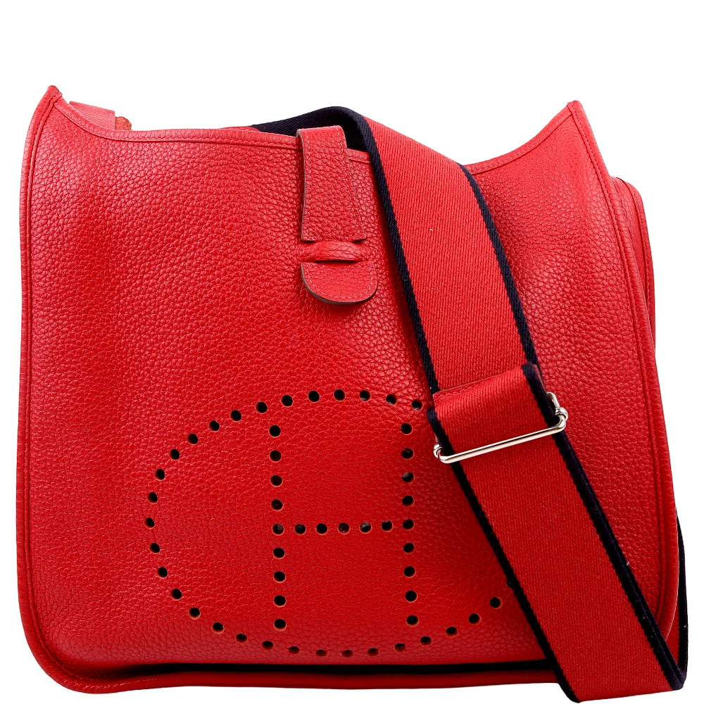 Evelyne III PM Taurillon Clemence Rouge Casaquex | Keeks Designer Handbags