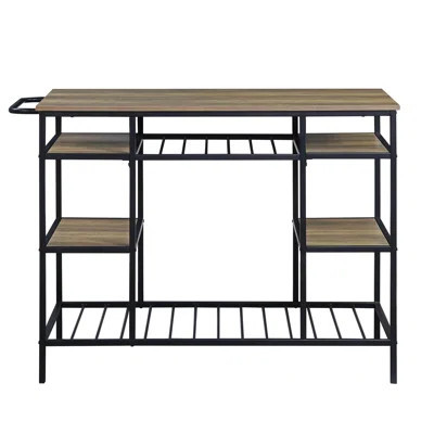 Rustic Kitchen Island With Functional Storage And Stylish Appeal | Wayfair North America