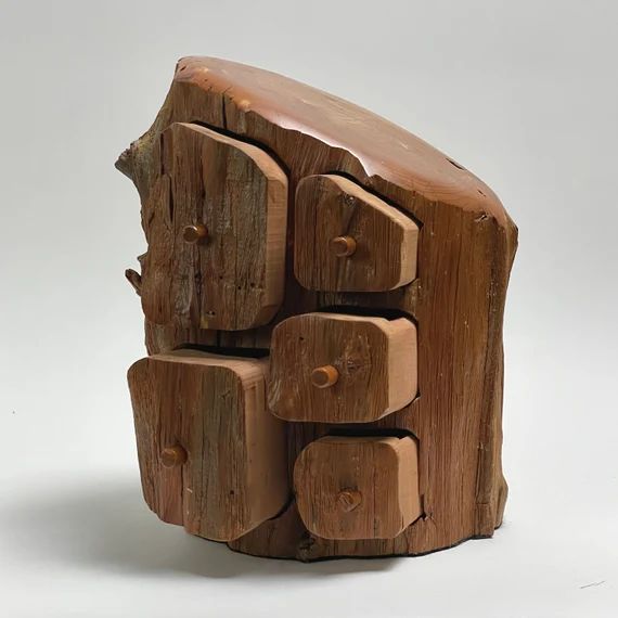 Vintage Folk Art Cedarwood Five Drawer Puzzle Box/jewelry Box - Etsy | Etsy (US)