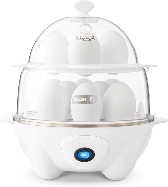 Amazon.com: DASH Deluxe Rapid Egg Cooker for Hard Boiled, Poached, Scrambled Eggs, Omelets, Steam... | Amazon (US)