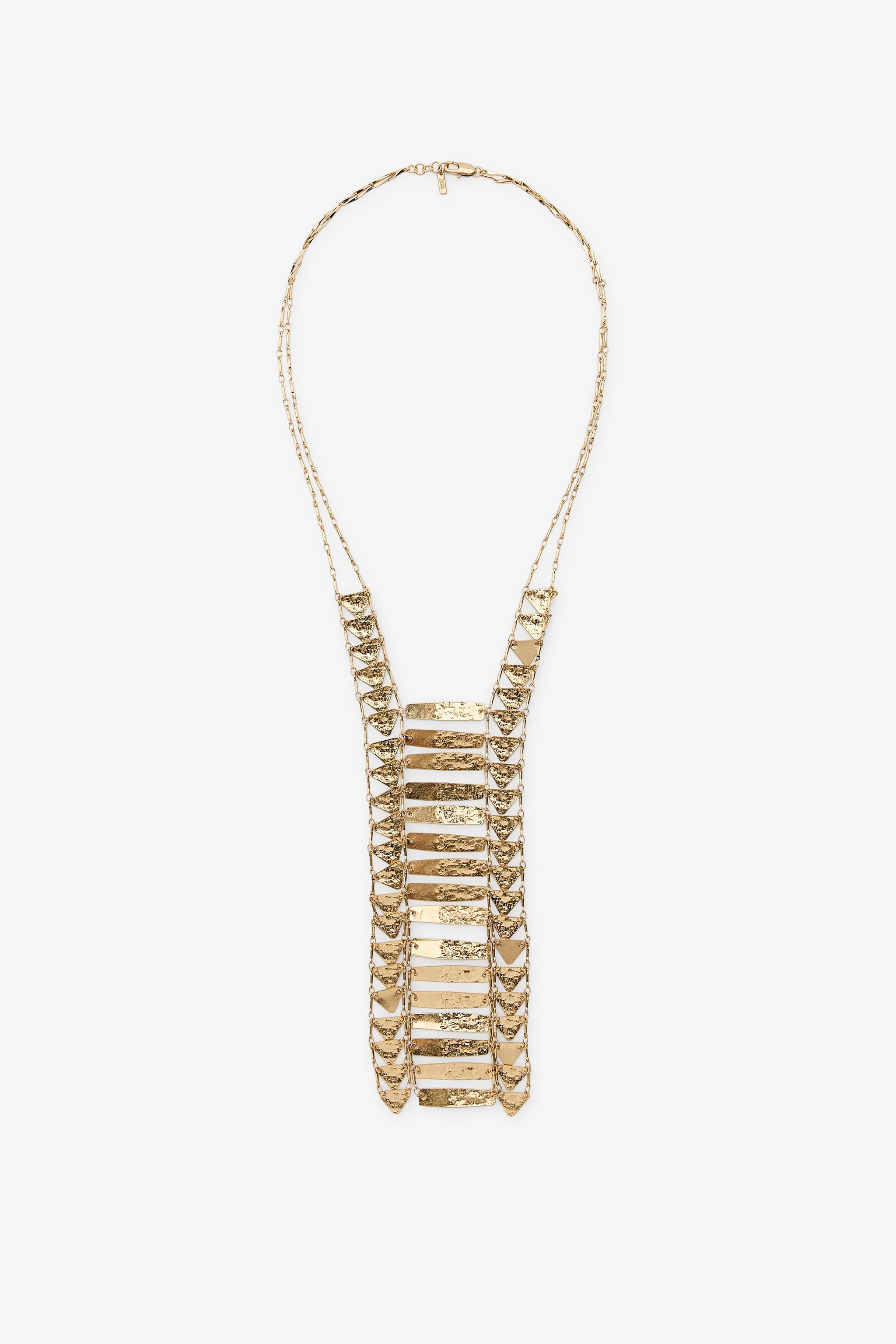 METAL PLATE NECKLACE | Zara US