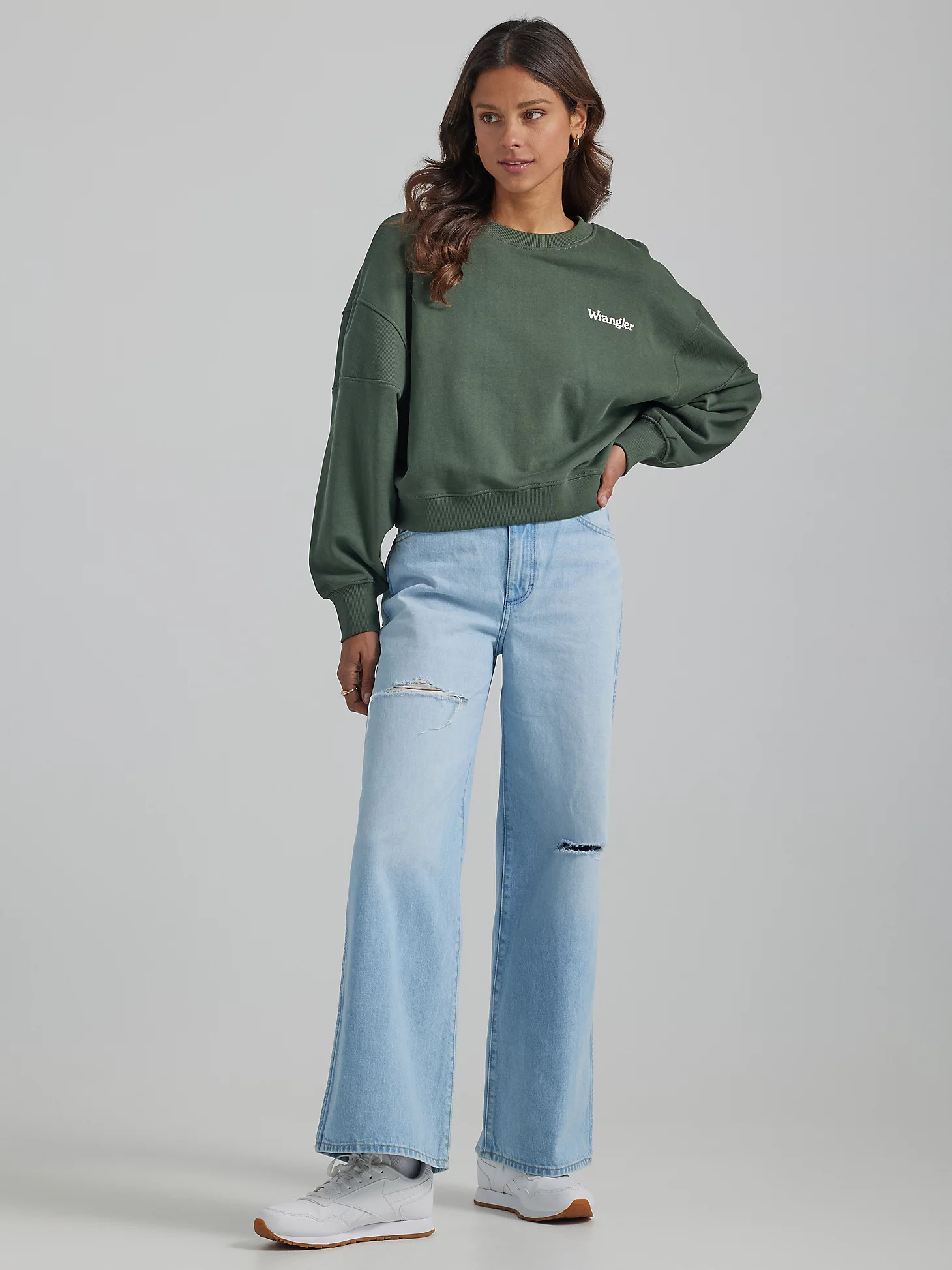 Women's Wrangler® Worldwide 661 High Rise Wide Leg Jean in Most Loved | Wrangler