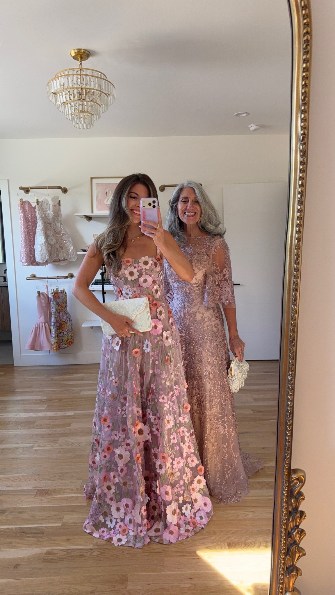 mauve tulle gown with a square neckline and pink and white flower embroidery, mauve beaded lace gown with a high round neckline and sheer flutter sleeves mom and me formal wedding guest and mother of the bride dresses 💍

revolve code: tulip
lulus code: emerson20 (first purchase) 

I’m 5’4” and wear a size small/2 

mom is 5’4” and wears a medium/6

fall wedding guest dresses, wedding guest dresses, cocktail dresses, semi-formal dresses, black tie wedding guest dresses, destination wedding guest dresses, garden party dresses, wedding guest outfit ideas, mom & me outfits, mom & me dresses, matching outfits, mother daughter outfits, family photo outfits, wedding guest dresses, mother of the bride, mother of the groom, wedding guest outfit ideas

#LTKWedding #LTKootd #LTKgrwm