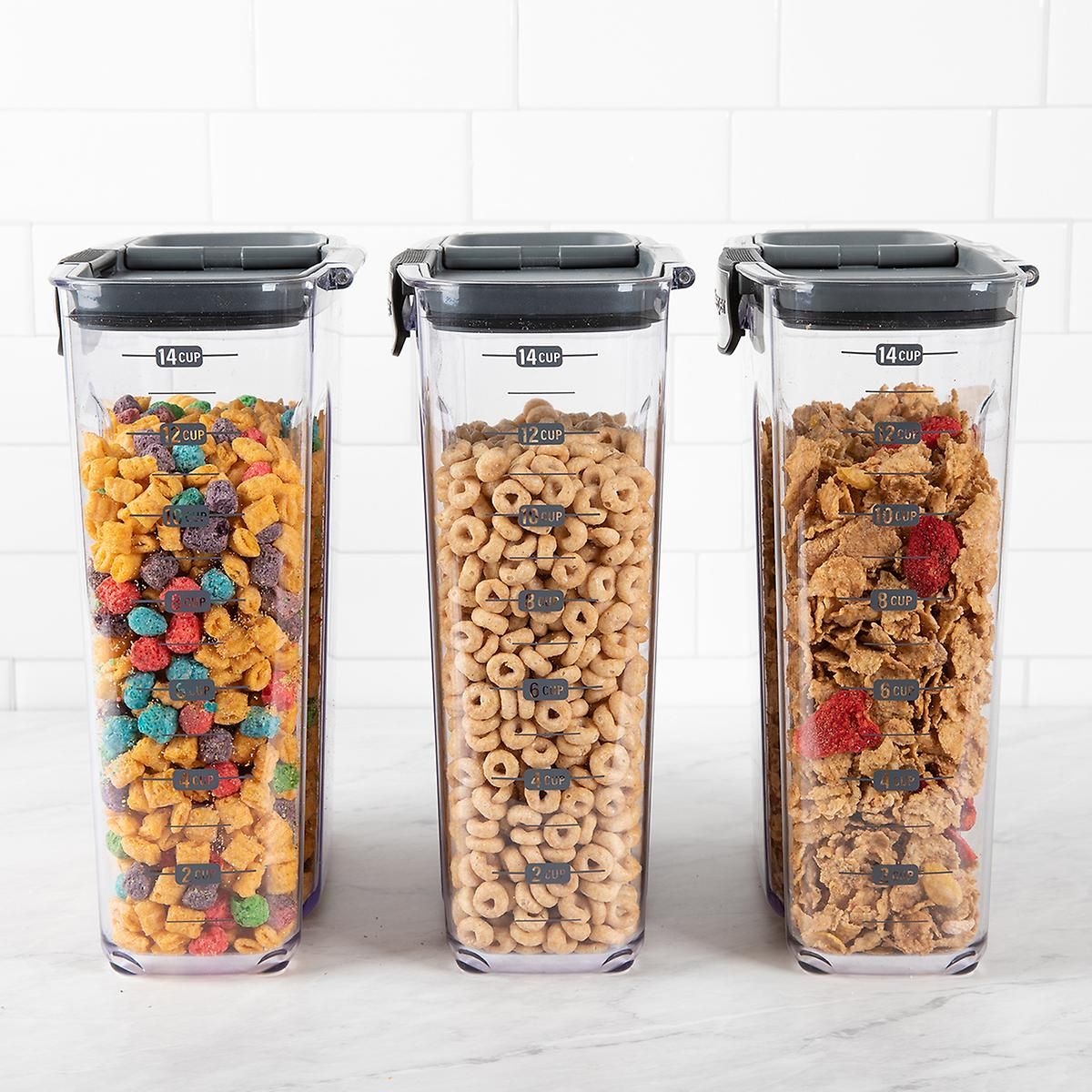 Progressive ProKeeper+ 3.5 Qt. Cereal Dispenser Set Of 3 | The Container Store
