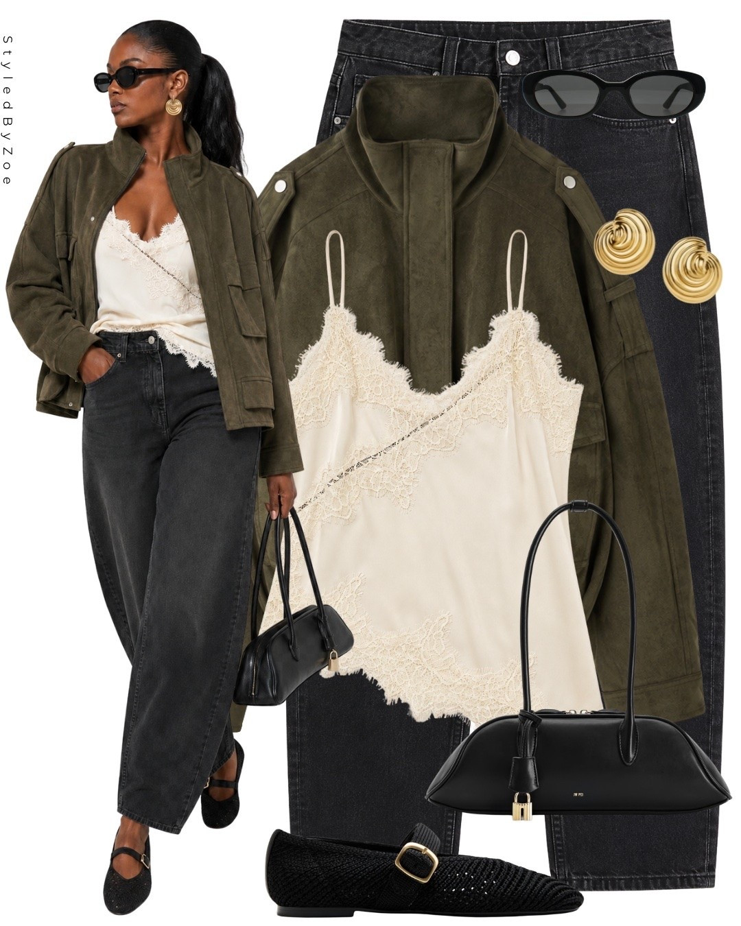 Khaki, cream and washed black might be one of my favourite colour combinations for autumn 🤎🍂 The soft lace cami keeps the look feminine while the suede utility jacket and dark denim bring in those richer autumn textures. Finished with woven flats, a structured black bag and chunky gold jewellery for an easy everyday look that still feels polished🧚🏽‍♀️



#AutumnOutfit #AutumnStyle #TransitionalOutfit #KhakiJacket #SuedeJacket #DenimOutfit #NeutralStyle #EverydayOutfit #LTKStyle #AutumnFashion

#LTKautumn #LTKuk #LTKjeans