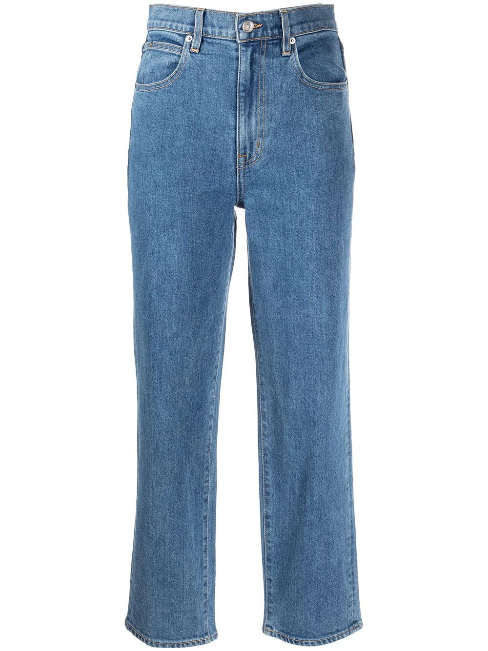 high-rise straight-leg jeans | Farfetch (UK)