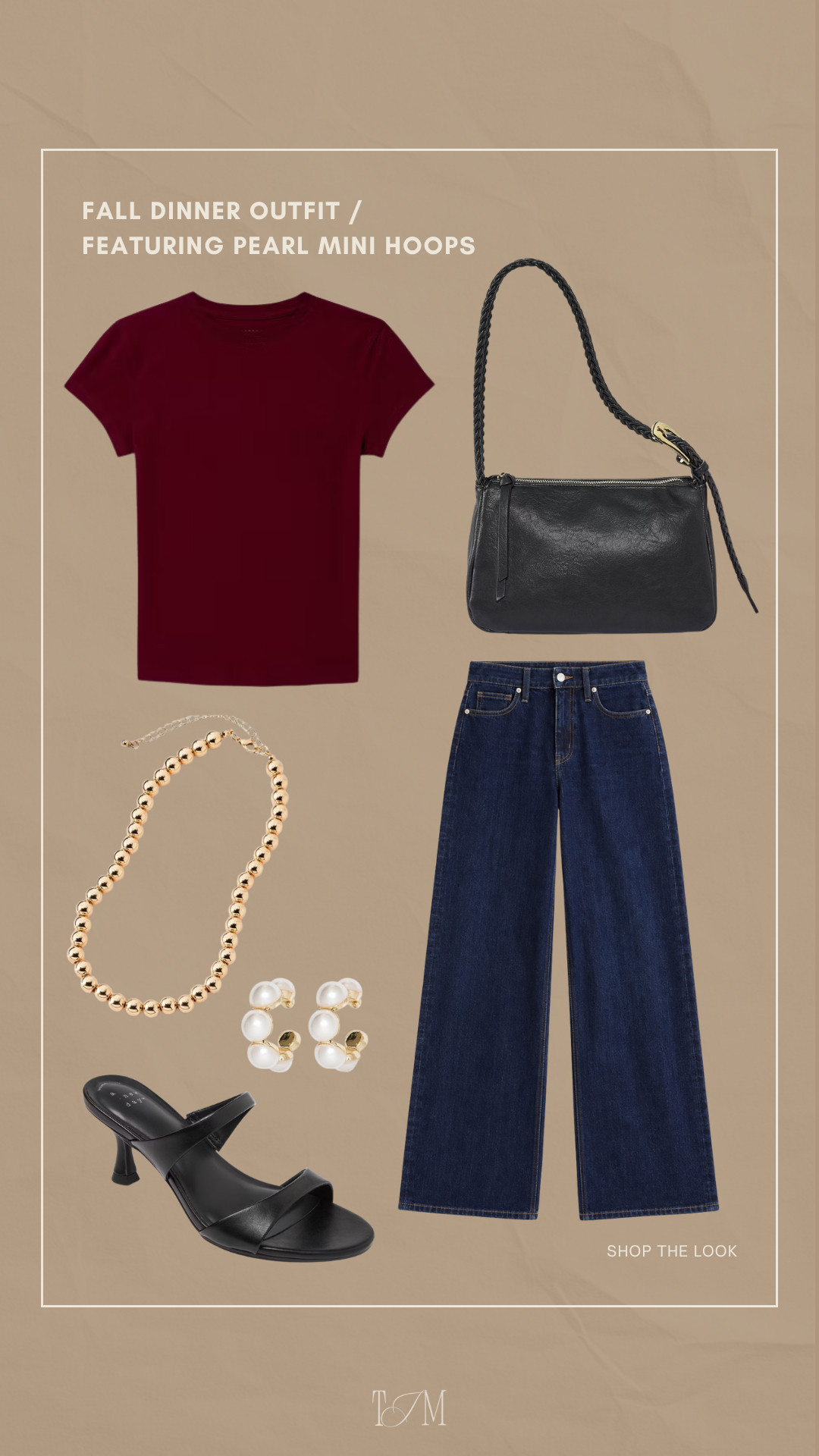 Such an easy fall dinner look! A simple burgundy tee, dark denim, little black bag and heels — plus the pearl jewelry makes it feel a little more dressed up without trying too hard. 🤎
fall outfits women over 50, wedding guest dress summer, fall wedding guest dresses, fall dresses, date night outfits, fall fashion hauls, fall decor, country concert outfits, business casual workwear, halloween decor 

 #LTKootd #LTKSeasonal #LTKWorkwear