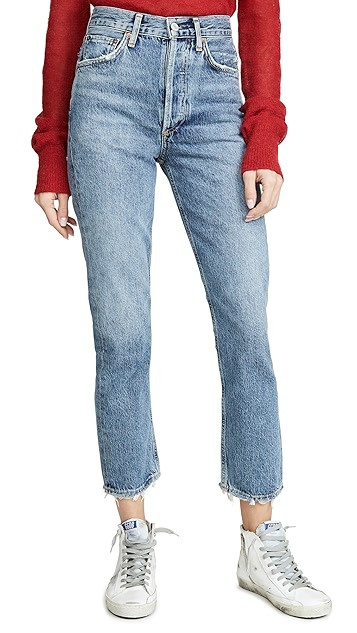 Riley High Rise Straight Crop Jeans | Shopbop