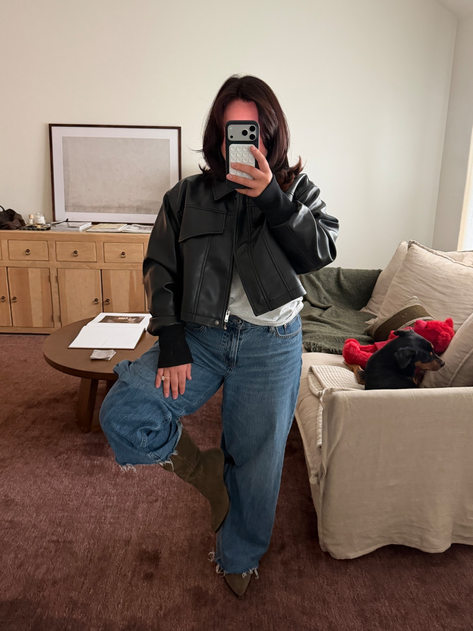 ootd 

Jeans outfit, slouchy jeans outfit, leather jacket outfit, casual winter outfit 

#LTKSeasonal